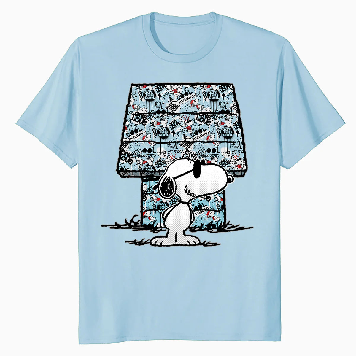 Peanuts Snoopy Joe Cool Graffiti Dog House Urban Street Art Official Men's T-Shirt
