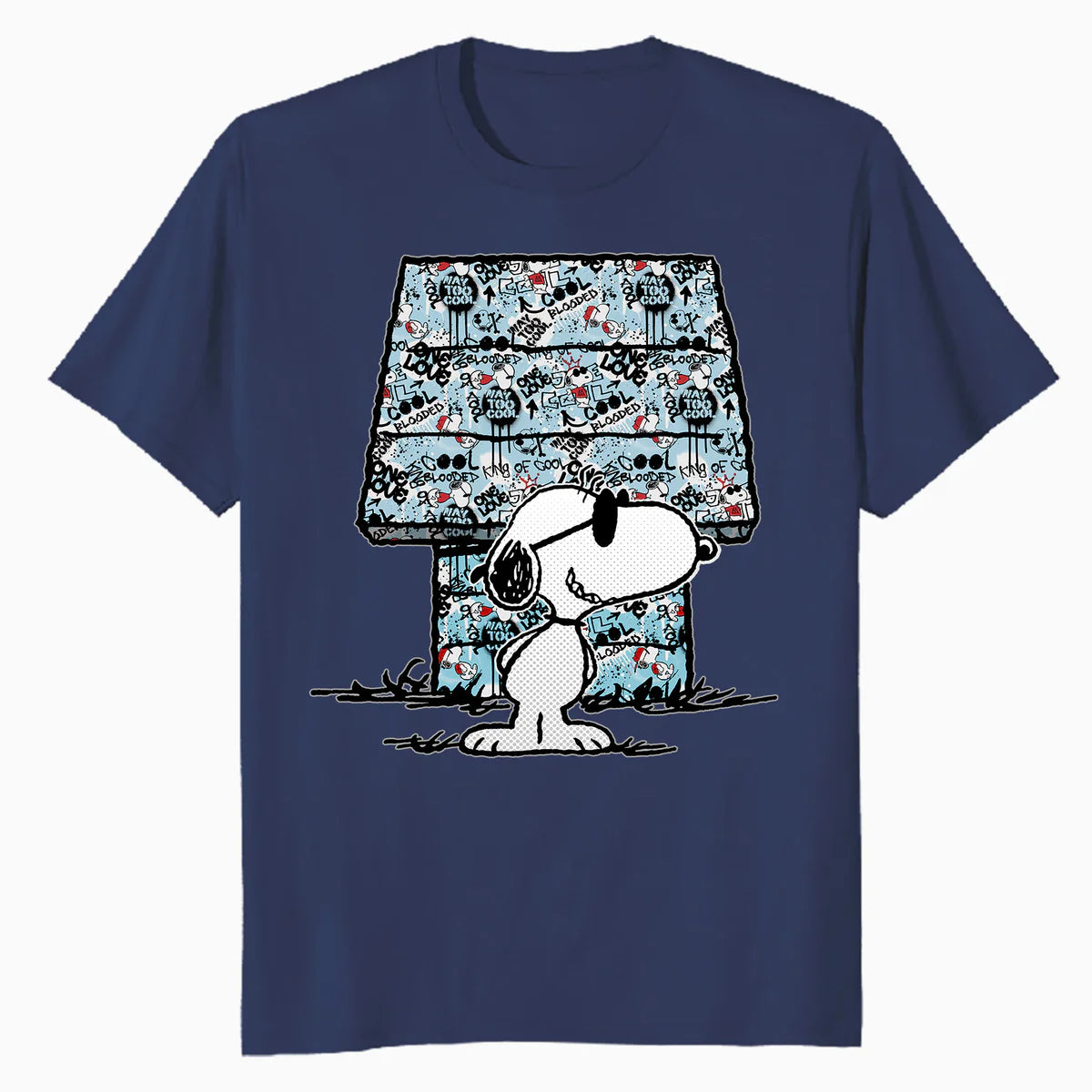 Peanuts Snoopy Joe Cool Graffiti Dog House Urban Street Art Official Men's T-Shirt