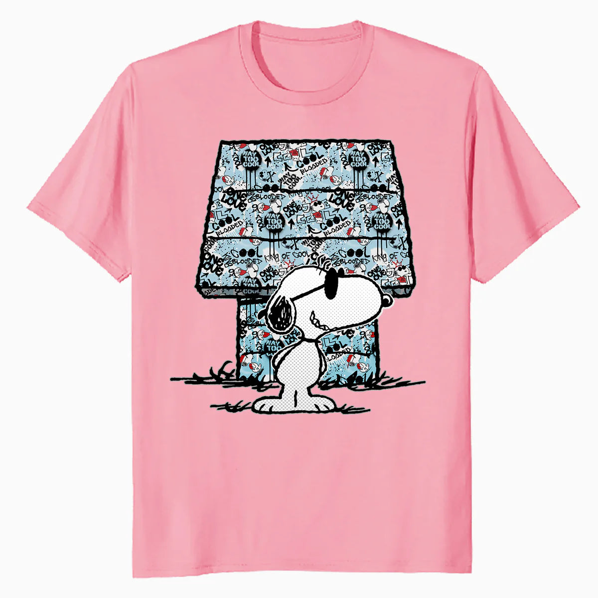 Peanuts Snoopy Joe Cool Graffiti Dog House Urban Street Art Official Men's T-Shirt
