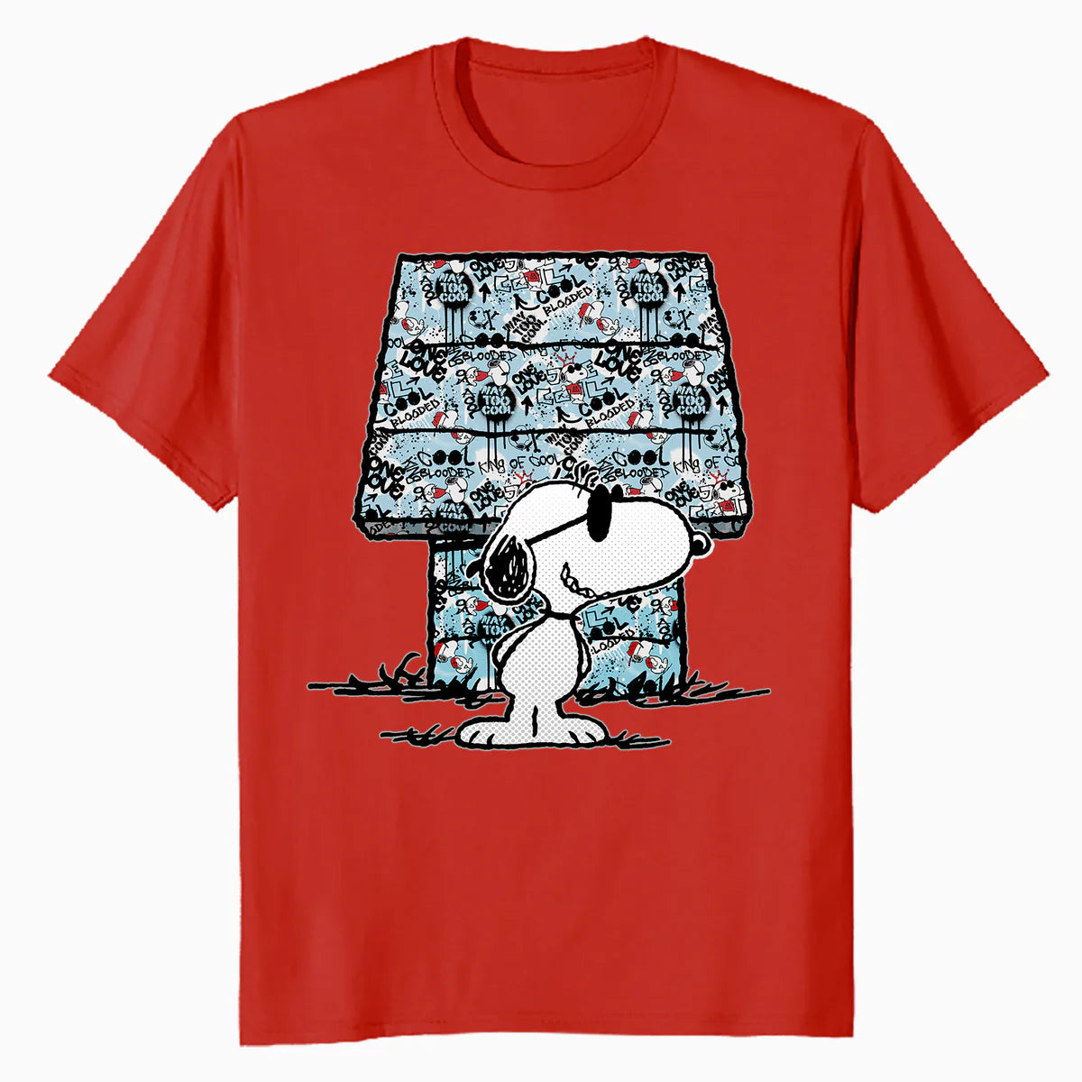 Peanuts Snoopy Joe Cool Graffiti Dog House Urban Street Art Official Men's T-Shirt