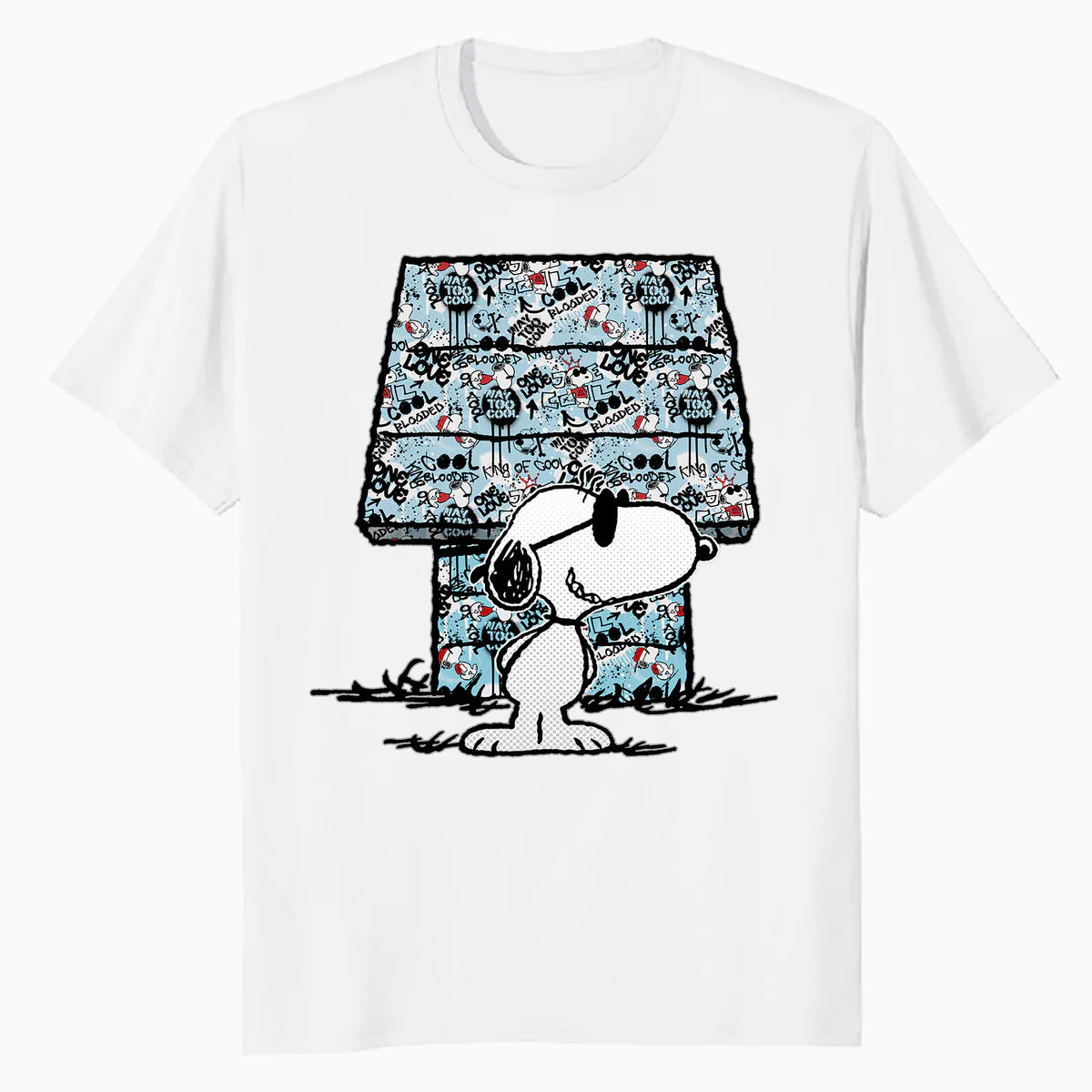 Peanuts Snoopy Joe Cool Graffiti Dog House Urban Street Art Official Men's T-Shirt