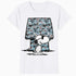 Peanuts Snoopy Joe Cool Graffiti Dog House Urban Street Art Official Women's SKINNY FIT T-Shirt