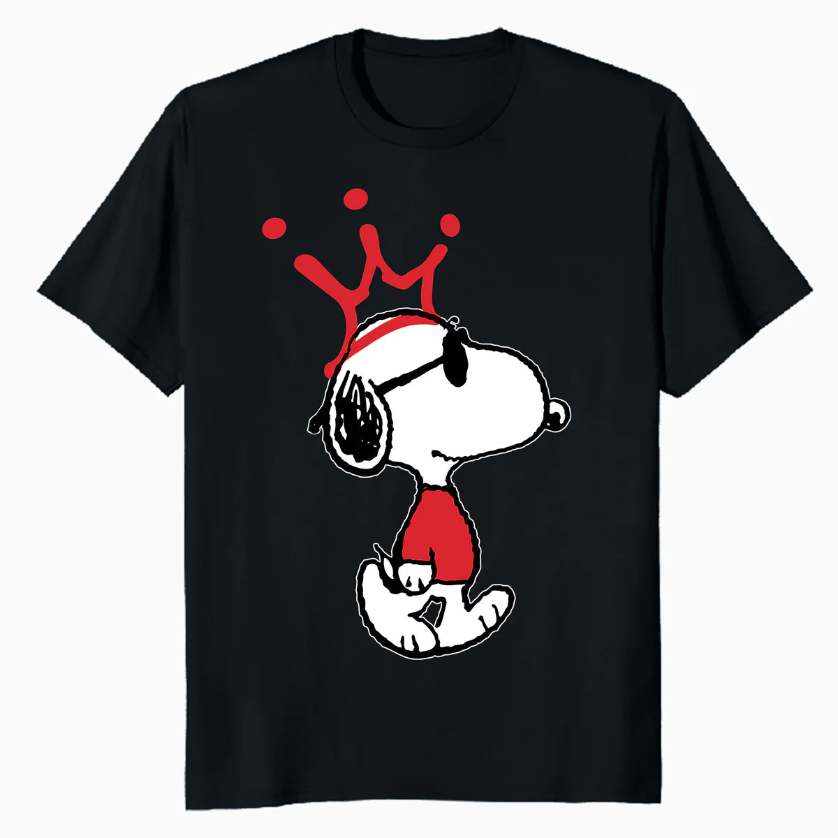 Peanuts Snoopy Joe Cool King Dog Crown Retro 80s 90s Cartoon Official Men's T-Shirt