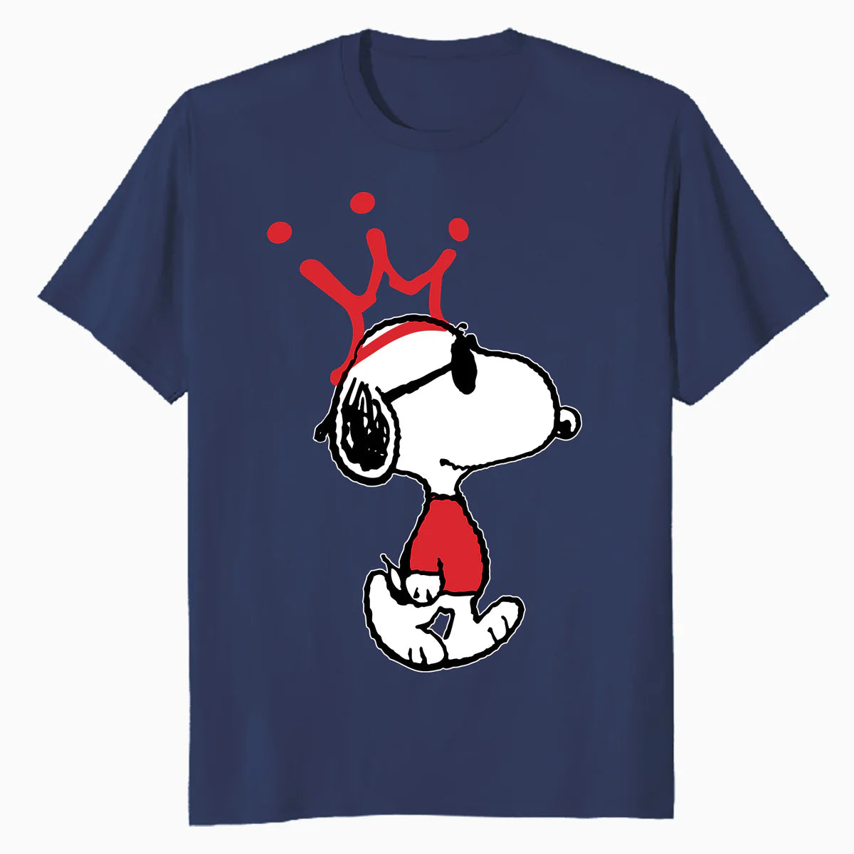 Peanuts Snoopy Joe Cool King Dog Crown Retro 80s 90s Cartoon Official Men's T-Shirt