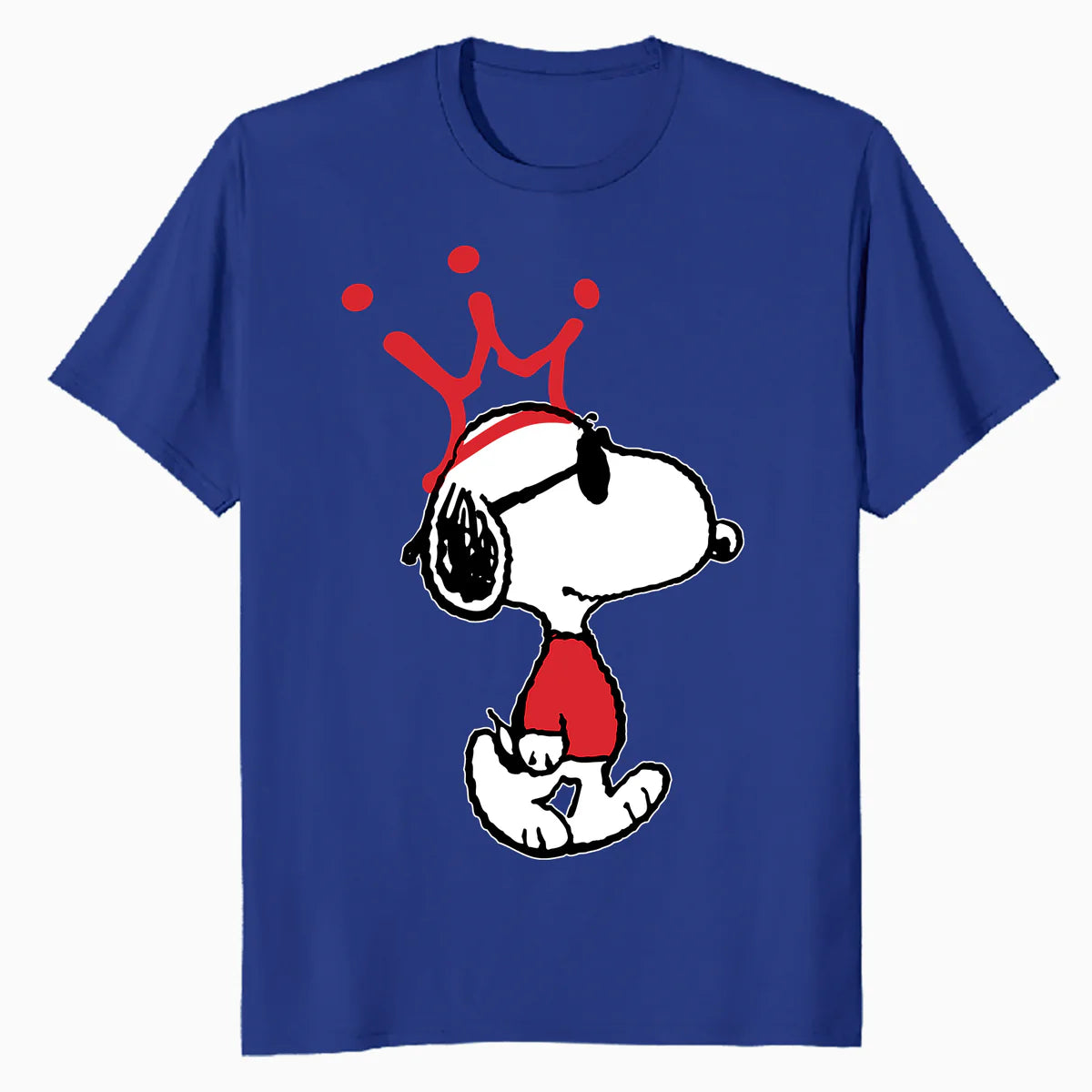 Peanuts Snoopy Joe Cool King Dog Crown Retro 80s 90s Cartoon Official Men's T-Shirt