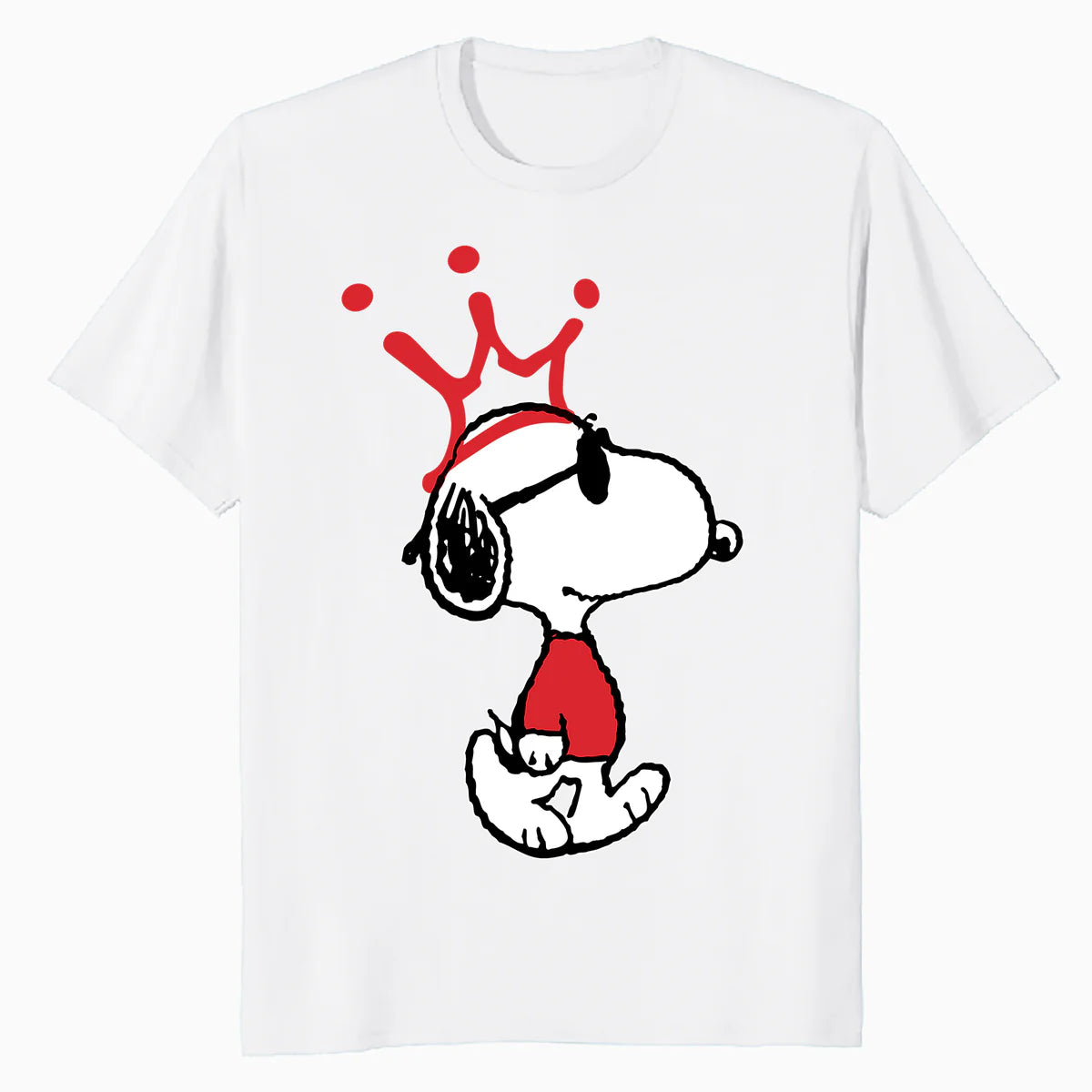 Peanuts Snoopy Joe Cool King Dog Crown Retro 80s 90s Cartoon Official Men's T-Shirt