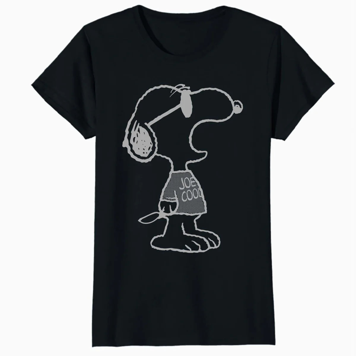Peanuts Snoopy Joe Cool Stencil Urban Street Art Retro 1990s Official Women's SKINNY FIT T-Shirt