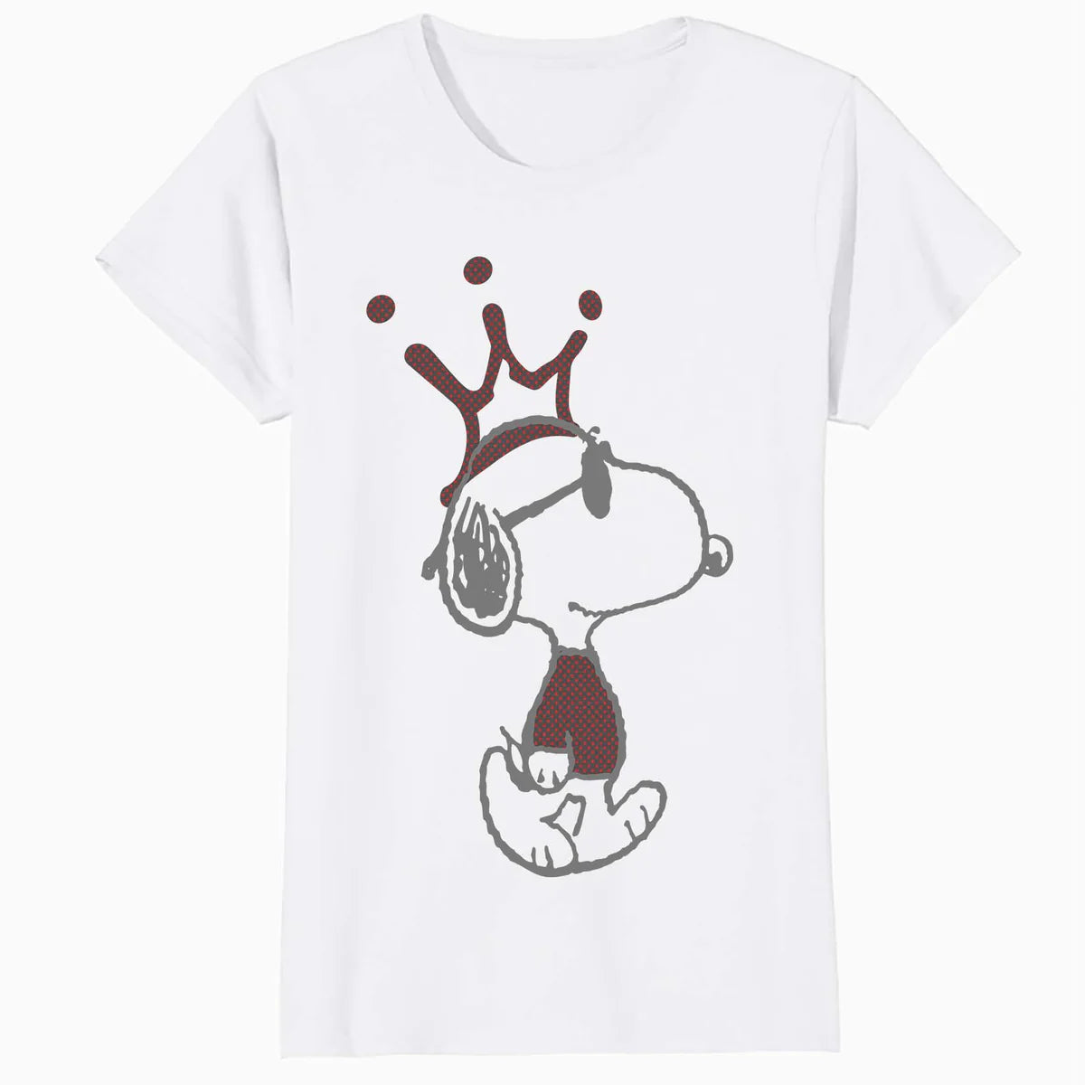 Peanuts Snoopy Joe Cool Urban King Stencil Crown Street Art Official Women's SKINNY FIT T-Shirt