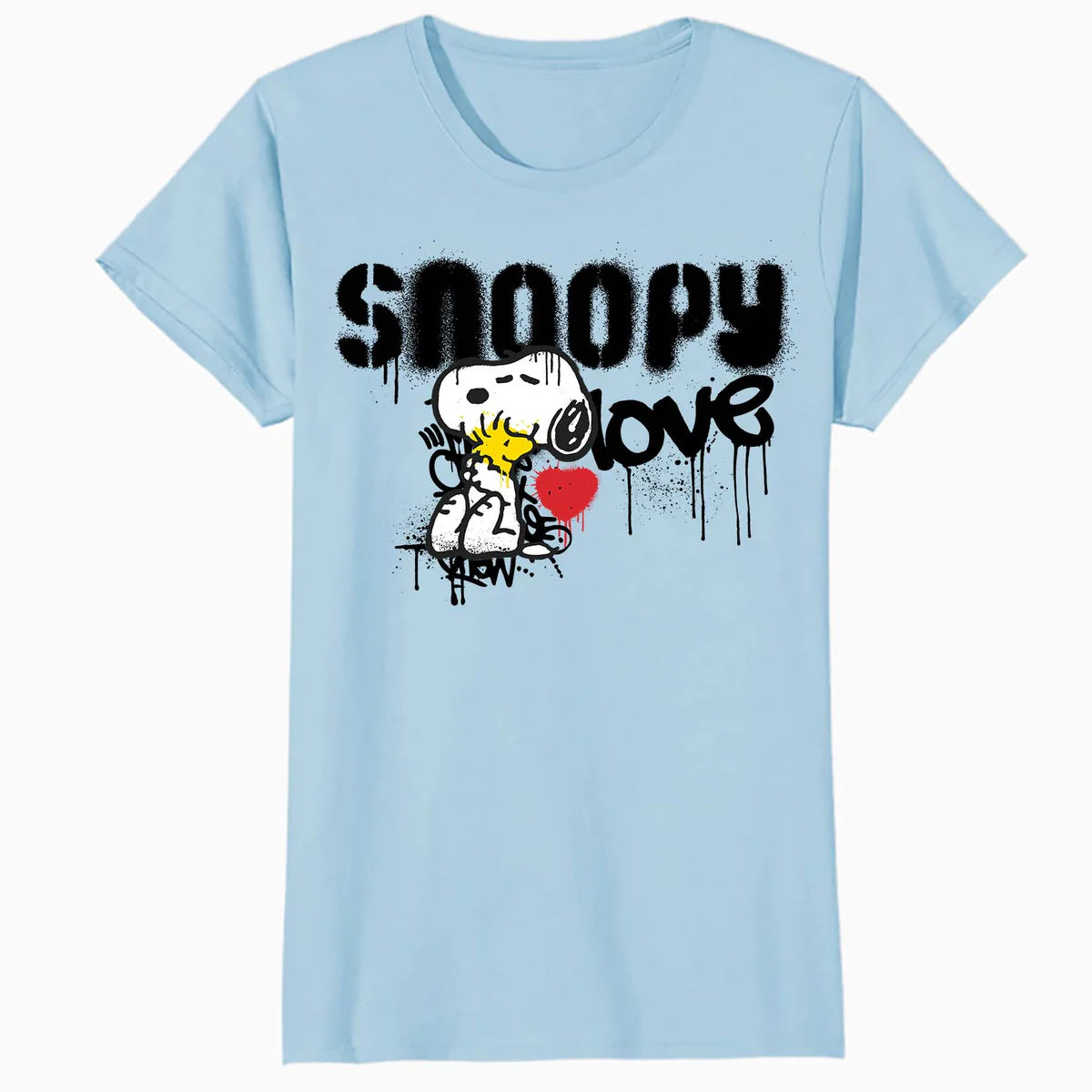 Peanuts Snoopy Love Graffiti Style Vintage Comic Street Art Official Women's SKINNY FIT T-Shirt