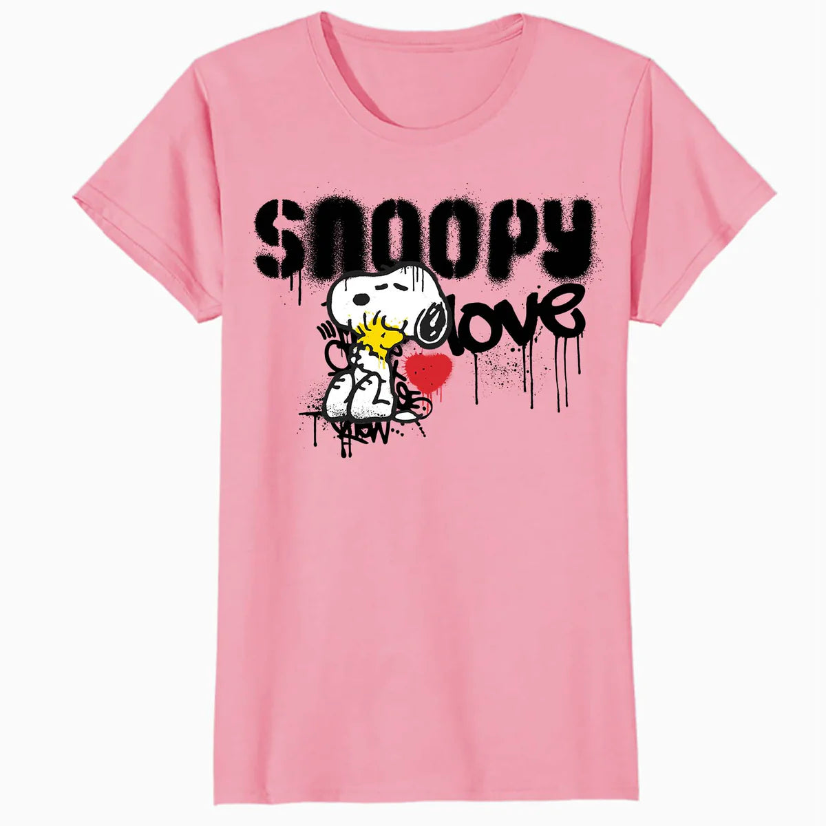 Peanuts Snoopy Love Graffiti Style Vintage Comic Street Art Official Women's SKINNY FIT T-Shirt