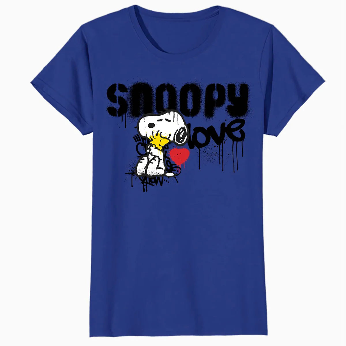 Peanuts Snoopy Love Graffiti Style Vintage Comic Street Art Official Women's SKINNY FIT T-Shirt