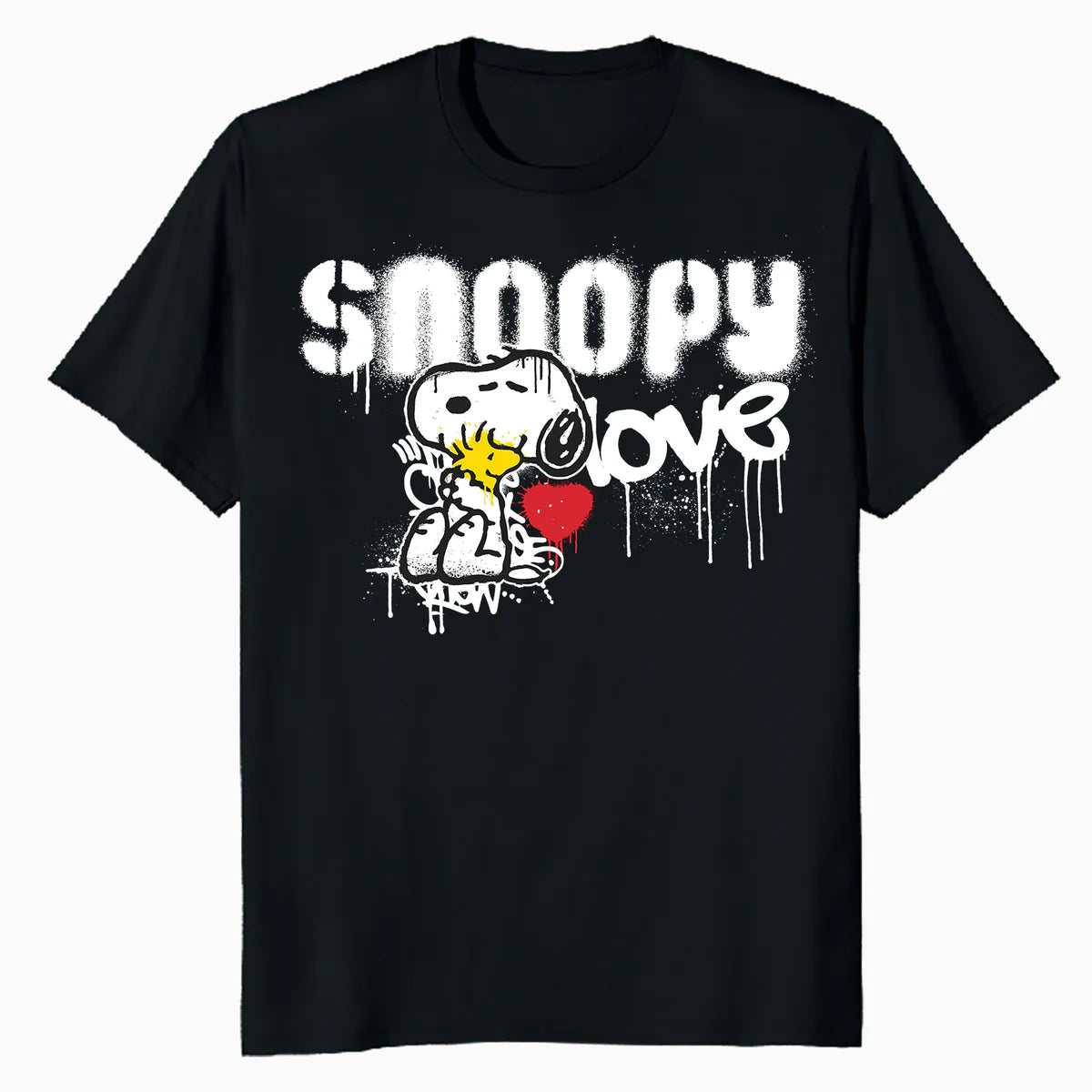 Peanuts Snoopy Love Woodstock Graffiti Retro 90s Street Art Official Men's T-Shirt