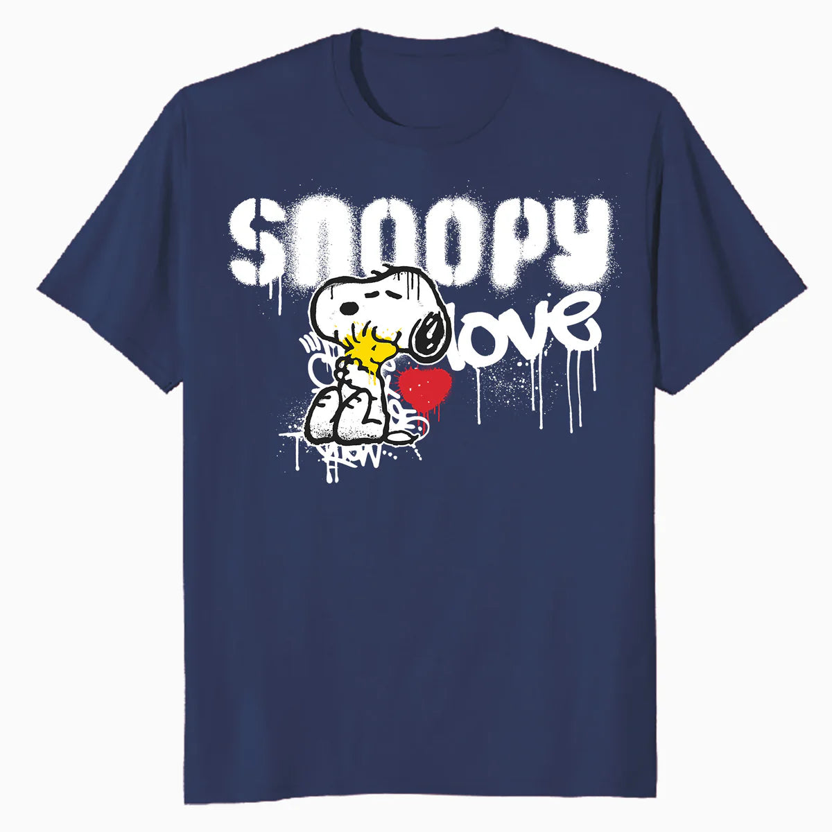 Peanuts Snoopy Love Woodstock Graffiti Retro 90s Street Art Official Men's T-Shirt