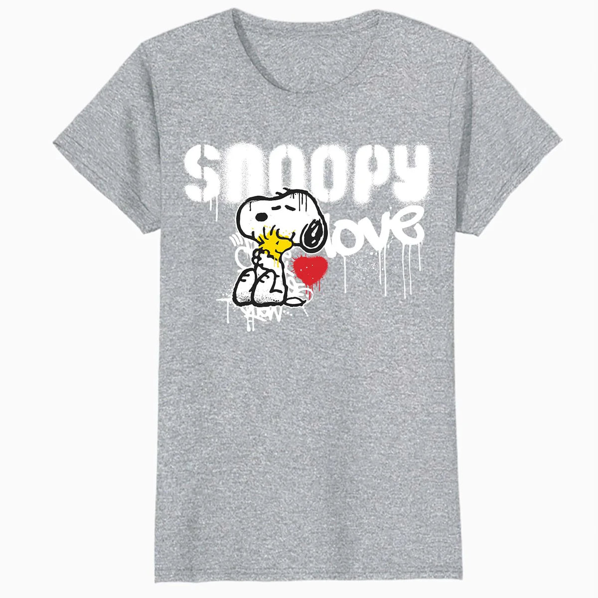 Peanuts Snoopy Love Woodstock Graffiti Retro 90s Street Art Official Women's SKINNY FIT T-Shirt