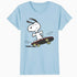 Peanuts Snoopy Skateboard Deck Epic Retro 90s Ironic Skater Official Women's SKINNY FIT T-Shirt
