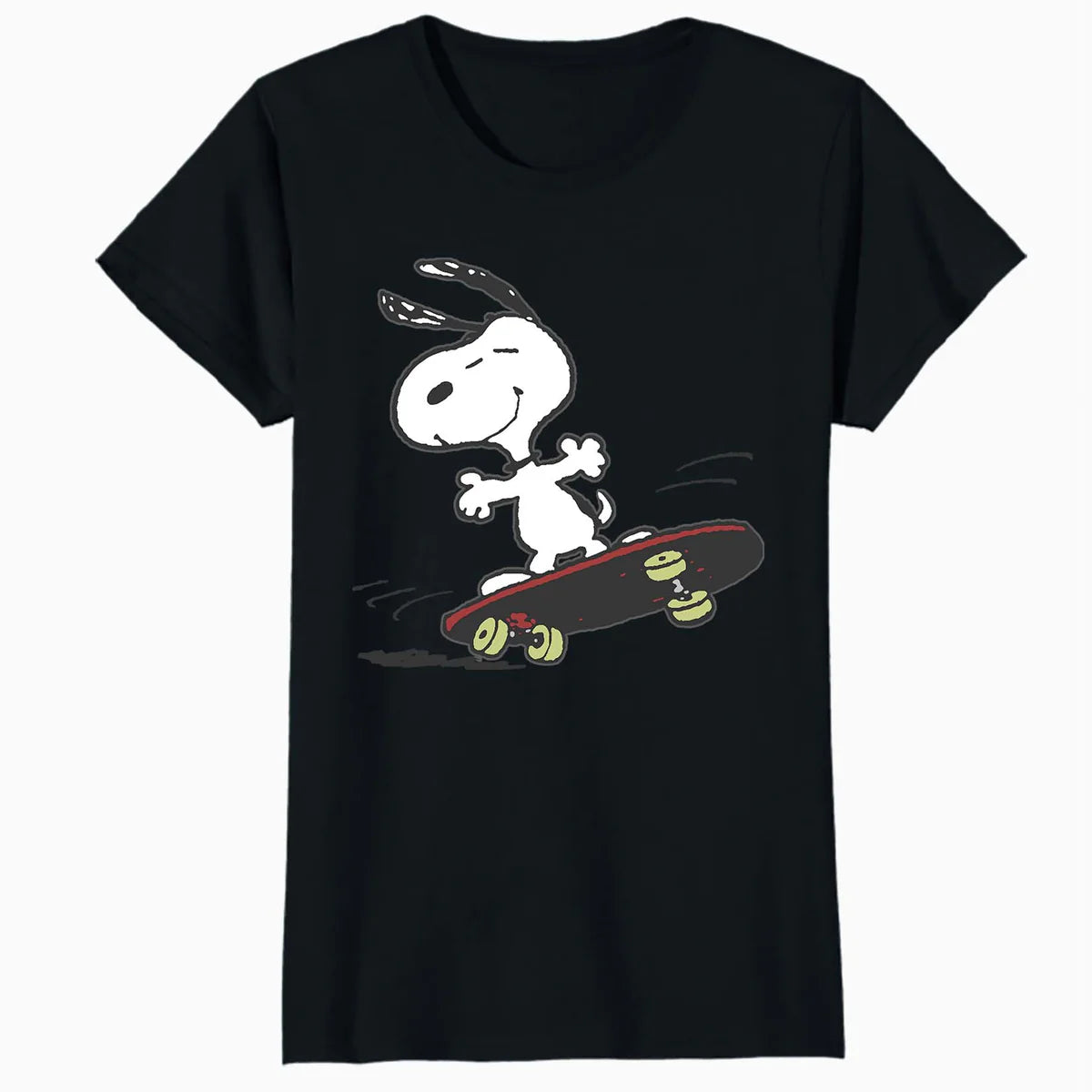 Peanuts Snoopy Skateboard Deck Epic Retro 90s Ironic Skater Official Women's SKINNY FIT T-Shirt