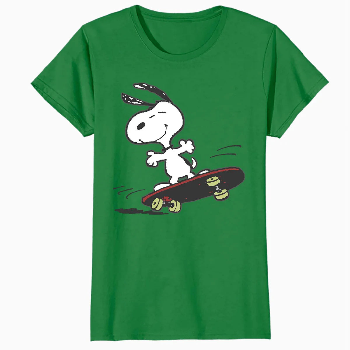 Peanuts Snoopy Skateboard Deck Epic Retro 90s Ironic Skater Official Women's SKINNY FIT T-Shirt