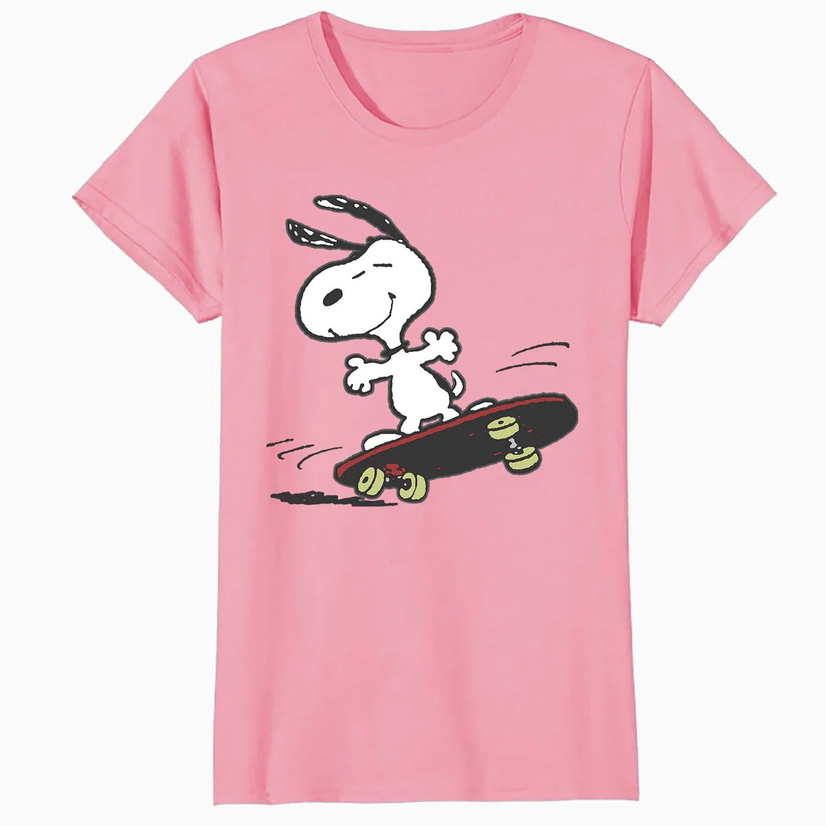 Peanuts Snoopy Skateboard Deck Epic Retro 90s Ironic Skater Official Women's SKINNY FIT T-Shirt