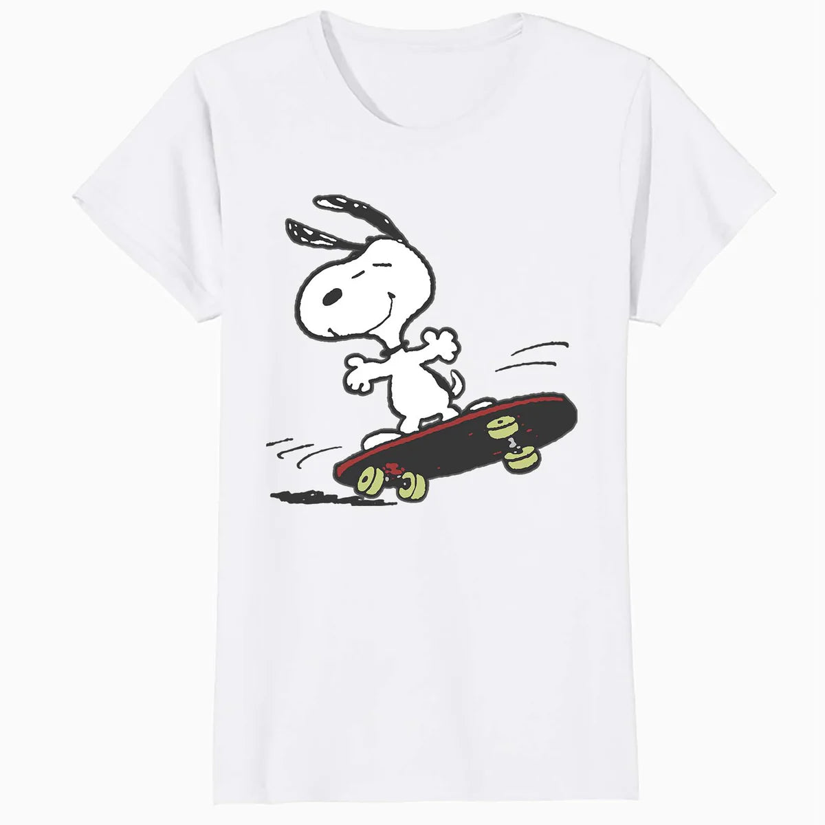 Peanuts Snoopy Skateboard Deck Epic Retro 90s Ironic Skater Official Women's SKINNY FIT T-Shirt
