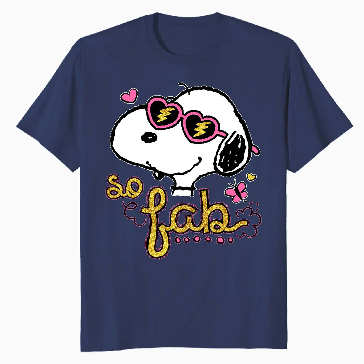 Peanuts Snoopy So Fab Heart Shades Vintage Classic Comic Official Men's T-Shirt