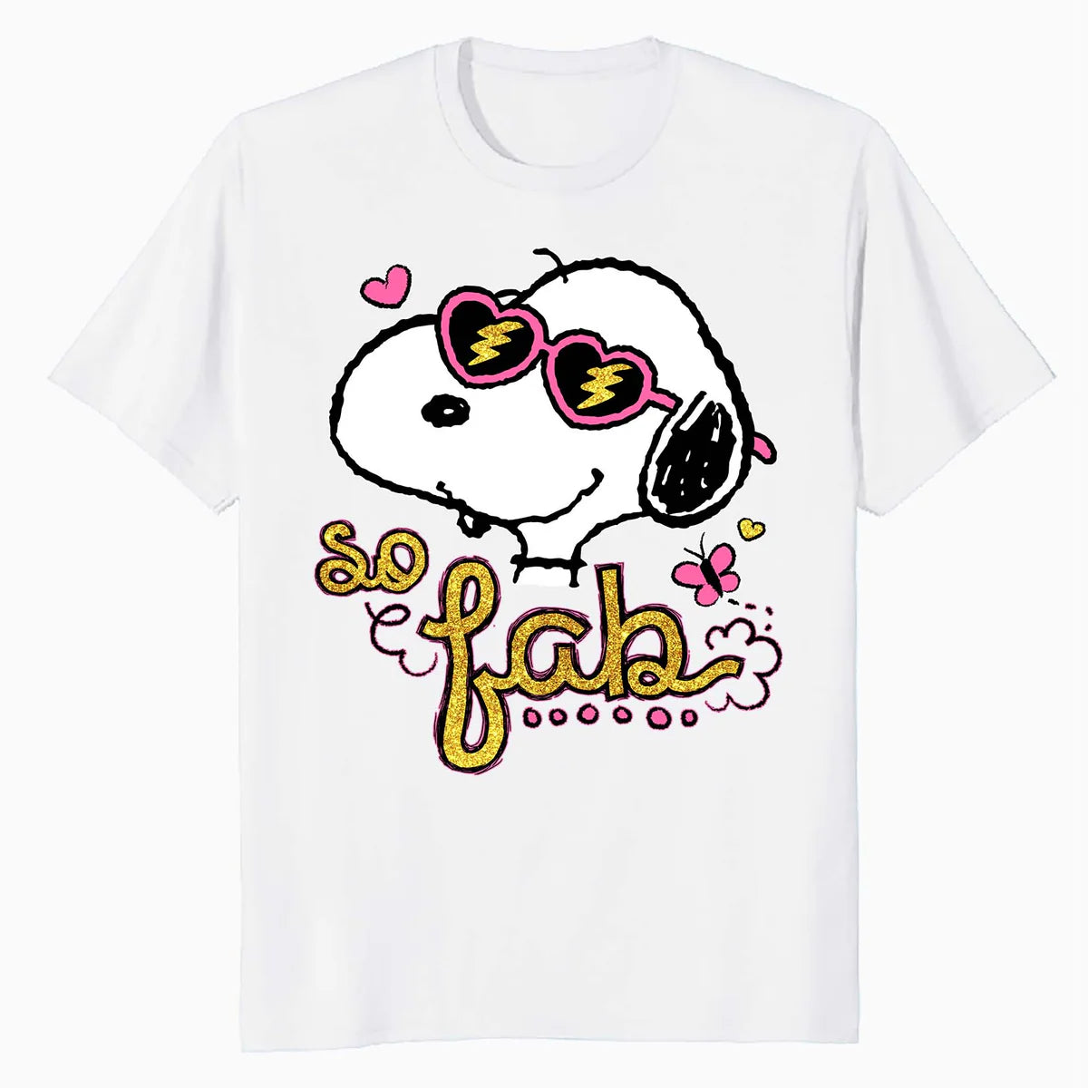 Peanuts Snoopy So Fab Heart Shades Vintage Classic Comic Official Men's T-Shirt