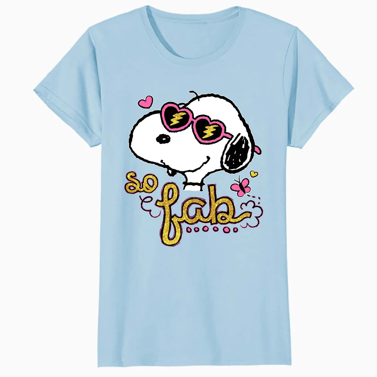 Peanuts Snoopy So Fab Heart Shades Vintage Classic Comic Official Women's SKINNY FIT T-Shirt