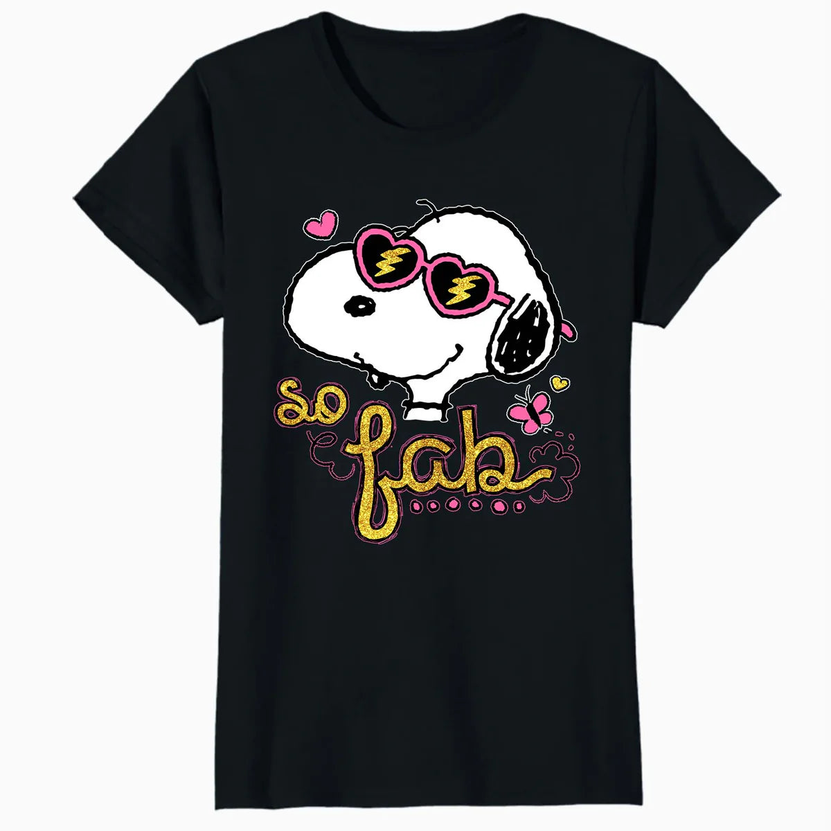 Peanuts Snoopy So Fab Heart Shades Vintage Classic Comic Official Women's SKINNY FIT T-Shirt