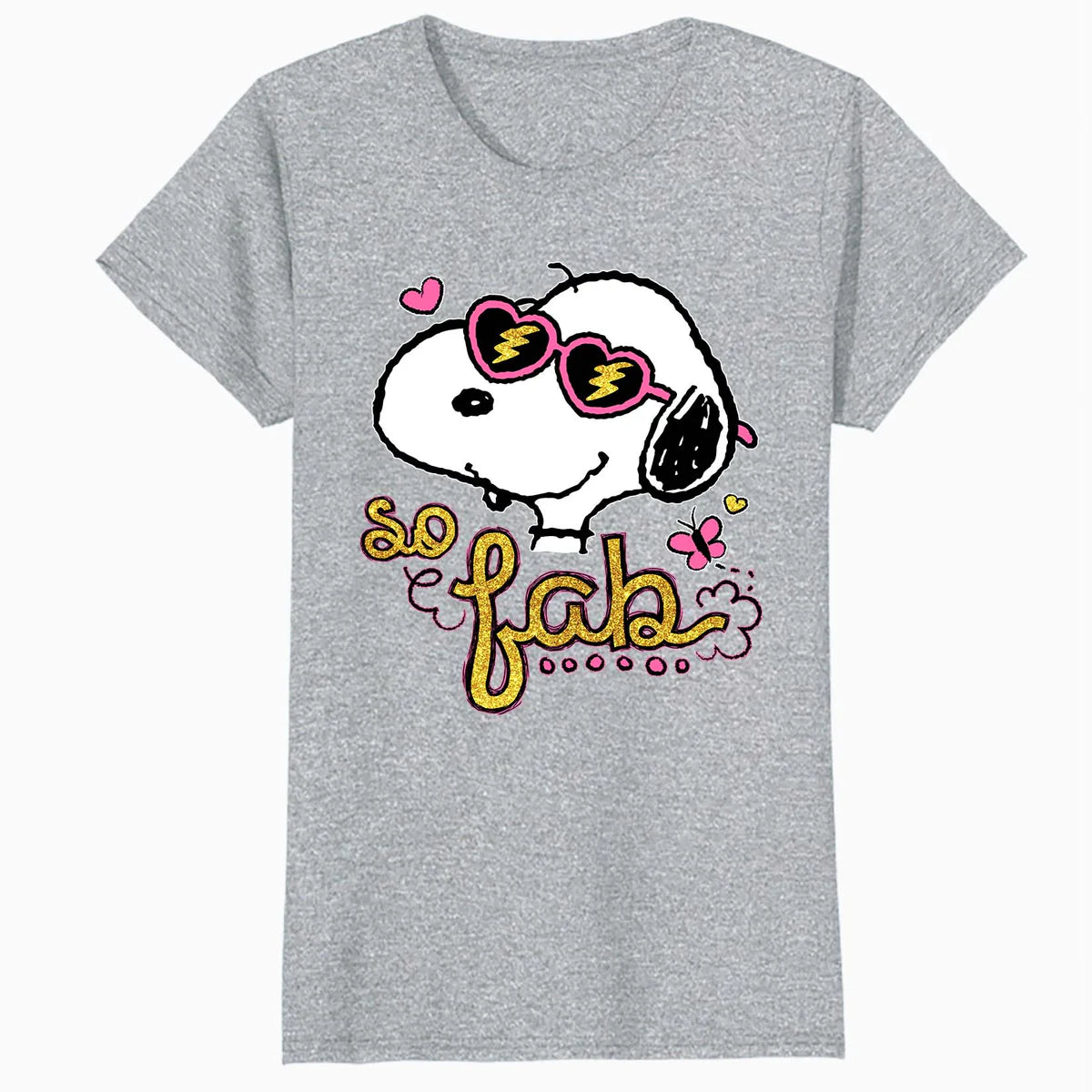 Peanuts Snoopy So Fab Heart Shades Vintage Classic Comic Official Women's SKINNY FIT T-Shirt