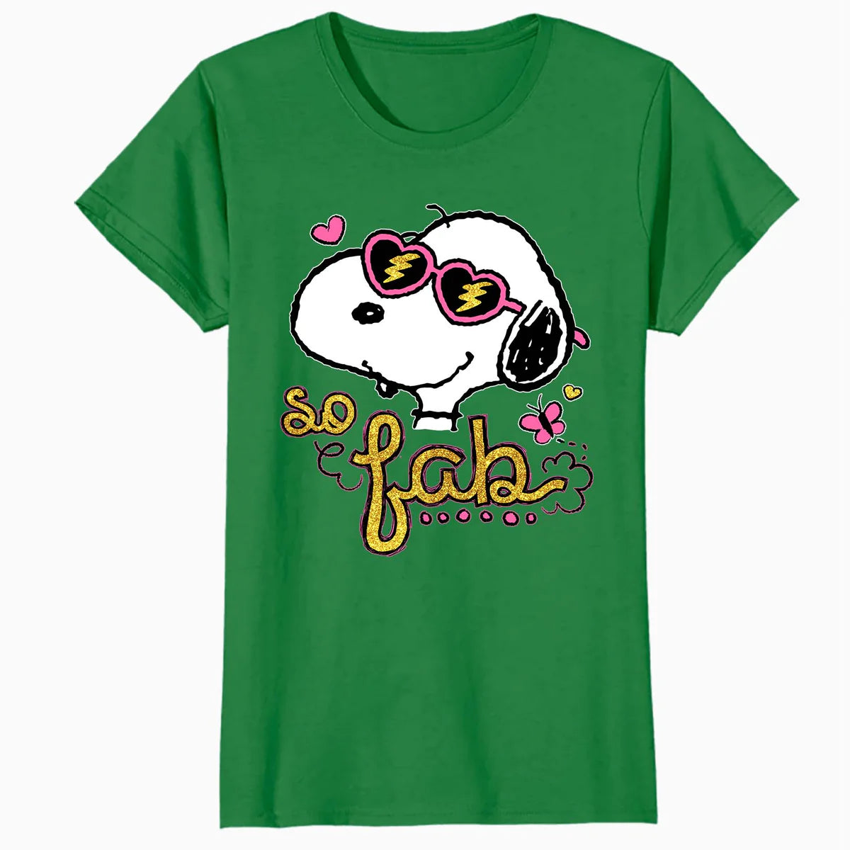 Peanuts Snoopy So Fab Heart Shades Vintage Classic Comic Official Women's SKINNY FIT T-Shirt