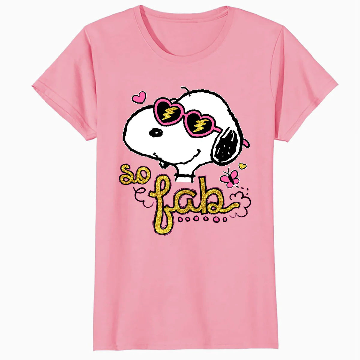 Peanuts Snoopy So Fab Heart Shades Vintage Classic Comic Official Women's SKINNY FIT T-Shirt