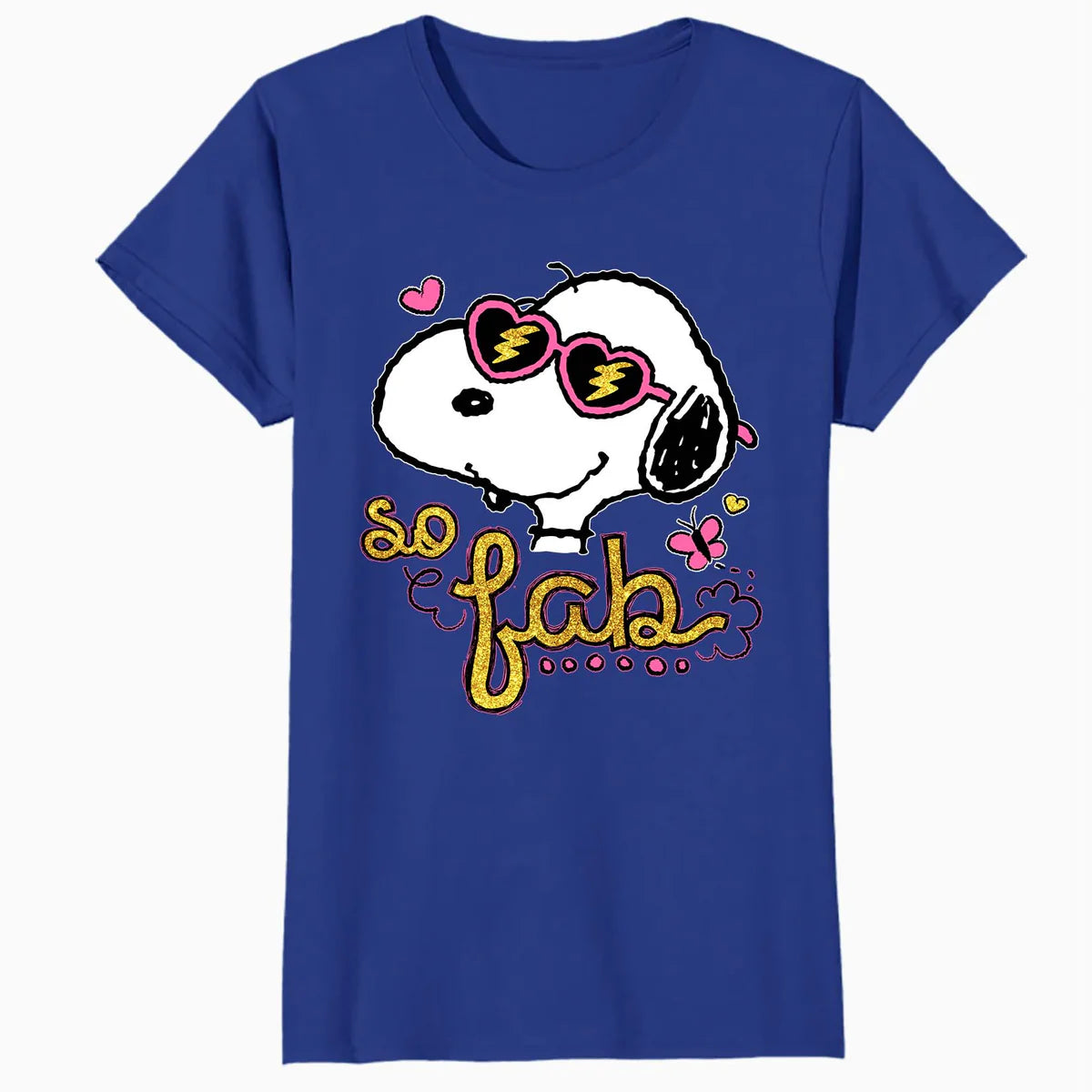 Peanuts Snoopy So Fab Heart Shades Vintage Classic Comic Official Women's SKINNY FIT T-Shirt