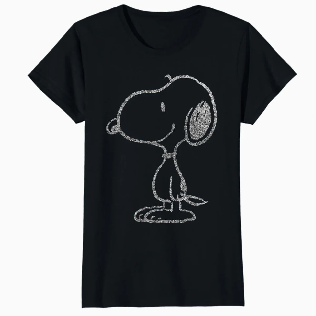 Peanuts Snoopy Stencil Grain Urban Street Art Retro 80s 90s Official Women's SKINNY FIT T-Shirt