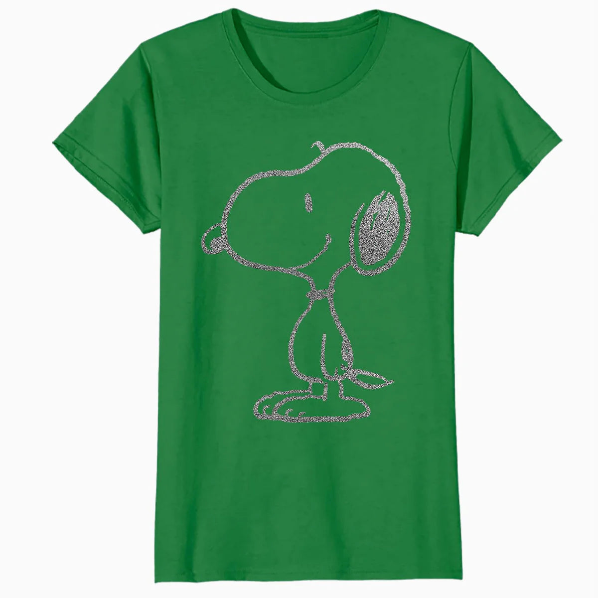 Peanuts Snoopy Stencil Grain Urban Street Art Retro 80s 90s Official Women's SKINNY FIT T-Shirt