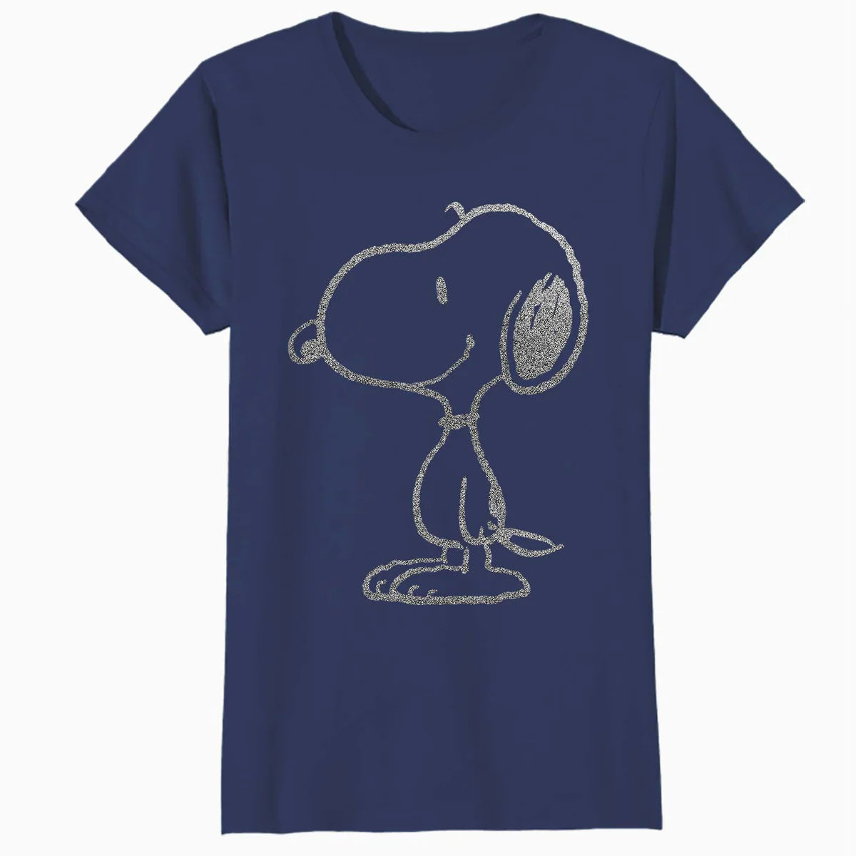 Peanuts Snoopy Stencil Grain Urban Street Art Retro 80s 90s Official Women's SKINNY FIT T-Shirt