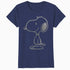 Peanuts Snoopy Stencil Grain Urban Street Art Retro 80s 90s Official Women's SKINNY FIT T-Shirt