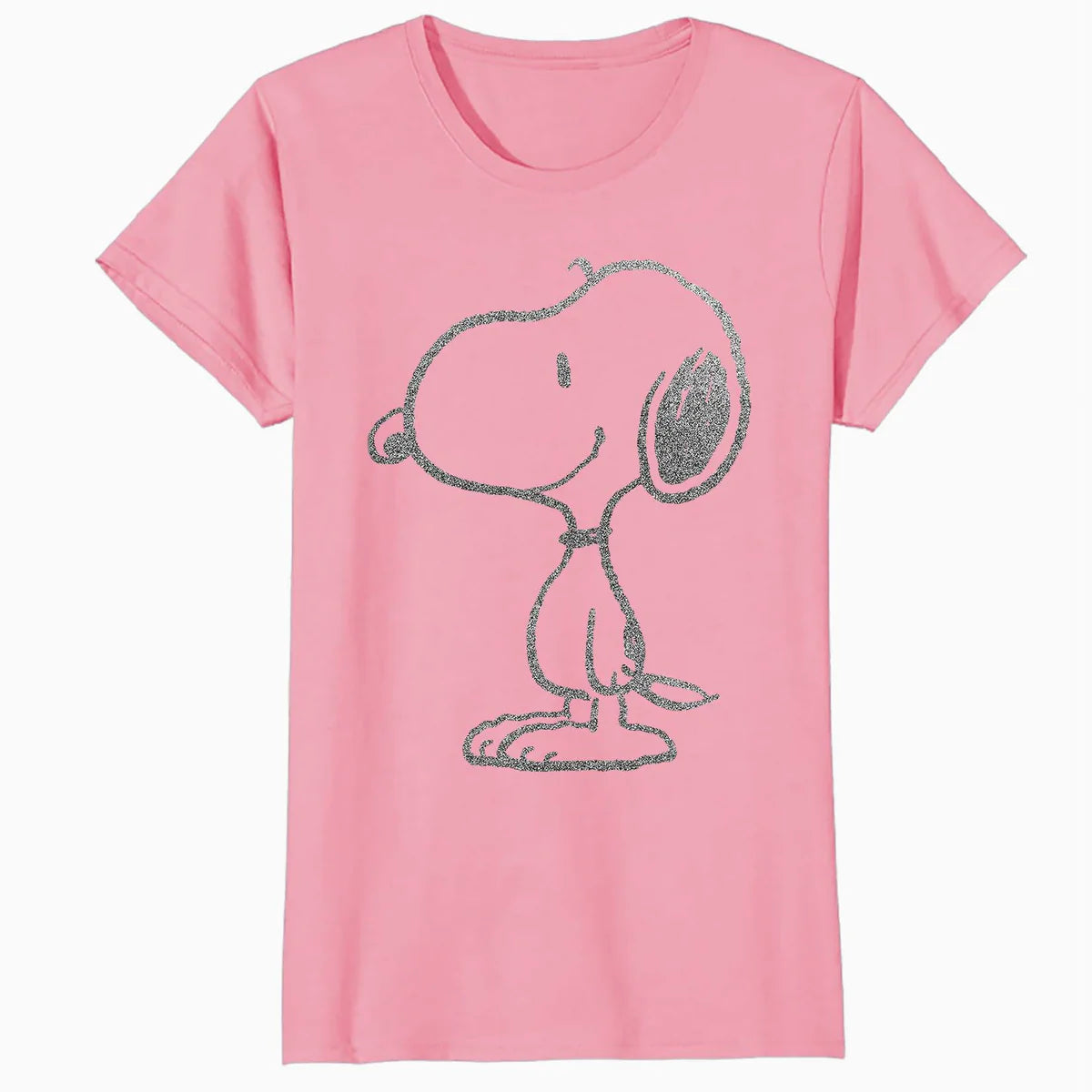 Peanuts Snoopy Stencil Grain Urban Street Art Retro 80s 90s Official Women's SKINNY FIT T-Shirt