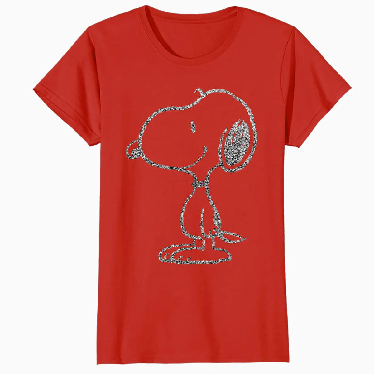 Peanuts Snoopy Stencil Grain Urban Street Art Retro 80s 90s Official Women's SKINNY FIT T-Shirt