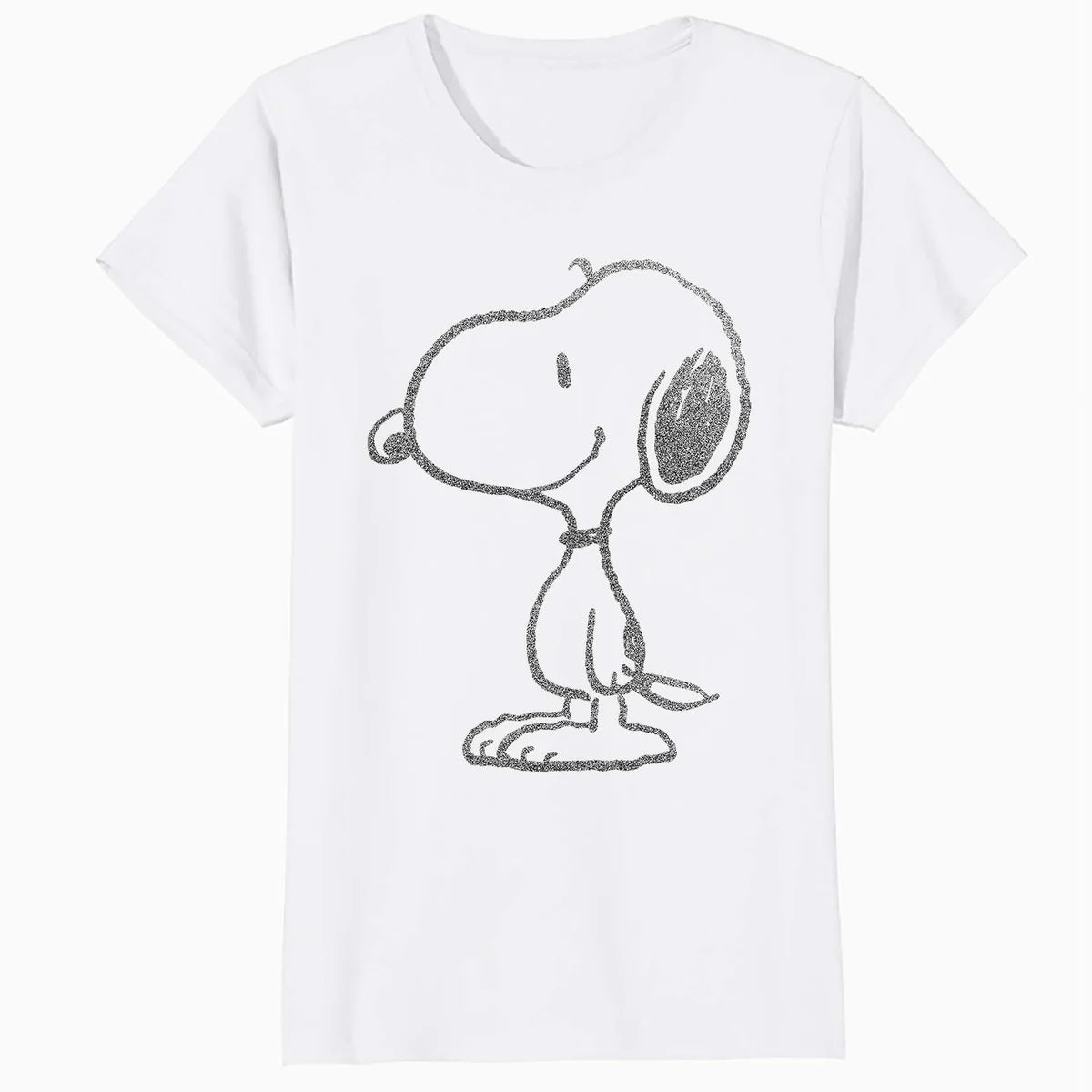 Peanuts Snoopy Stencil Grain Urban Street Art Retro 80s 90s Official Women's SKINNY FIT T-Shirt