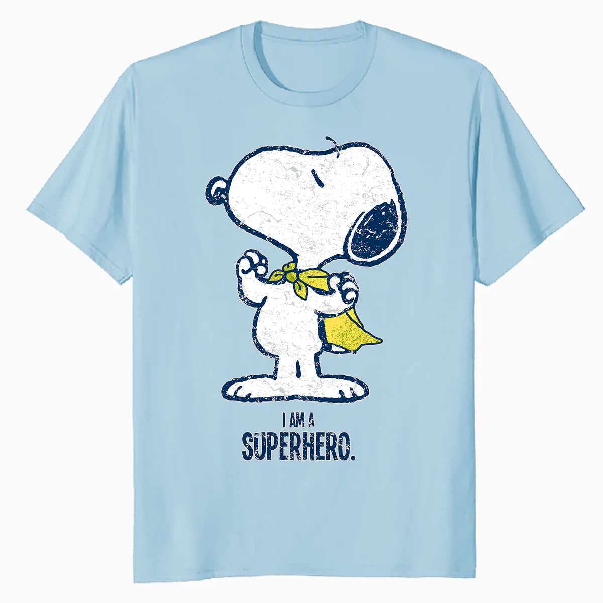 Peanuts Snoopy Super Superhero Vintage Classic 80s 90s Comic Official Men's T-Shirt