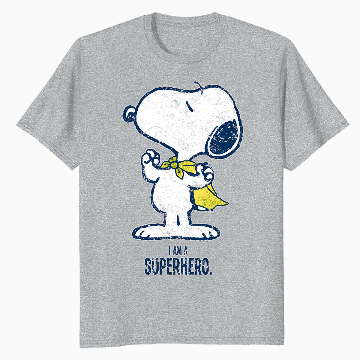 Peanuts Snoopy Super Superhero Vintage Classic 80s 90s Comic Official Men's T-Shirt