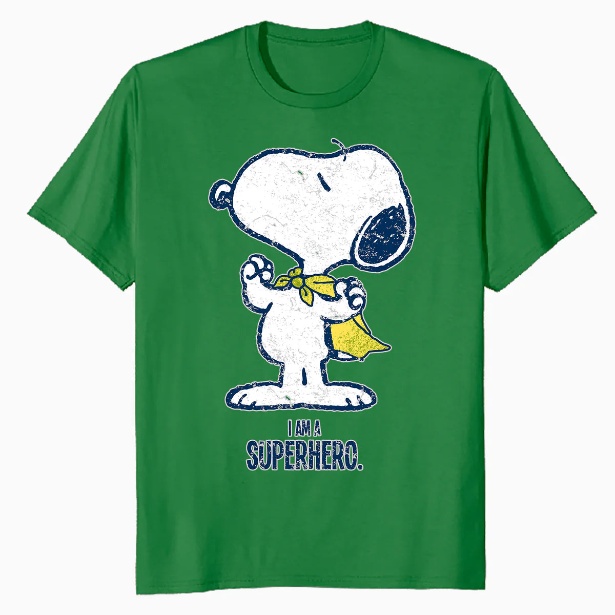 Peanuts Snoopy Super Superhero Vintage Classic 80s 90s Comic Official Men's T-Shirt