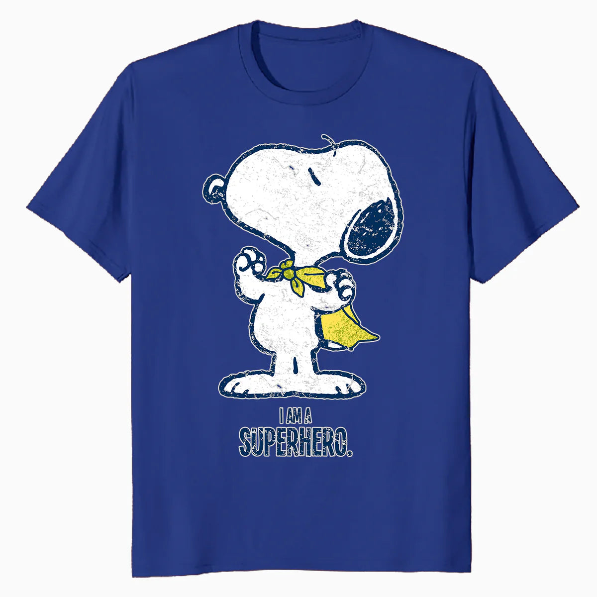 Peanuts Snoopy Super Superhero Vintage Classic 80s 90s Comic Official Men's T-Shirt
