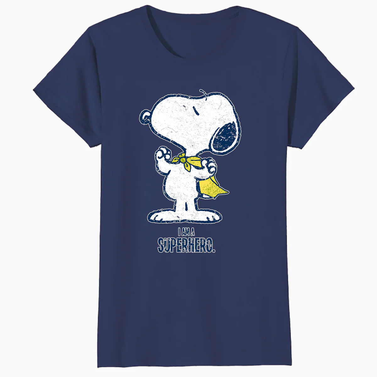 Peanuts Snoopy Super Superhero Vintage Classic 80s 90s Comic Official Women's SKINNY FIT T-Shirt