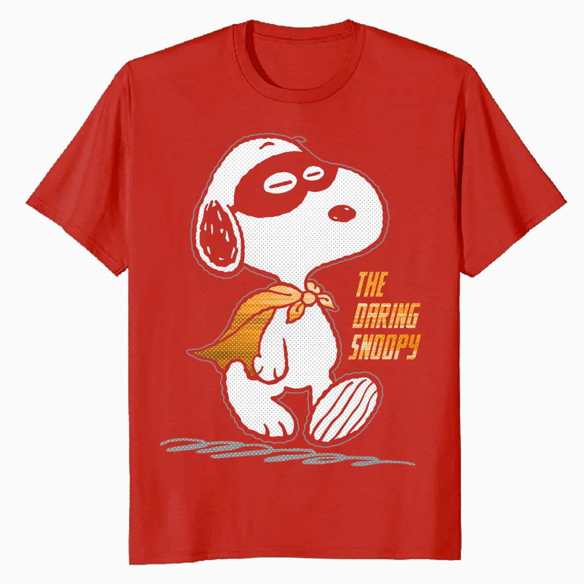Peanuts Snoopy The Daring Superhero Retro 80s 90s Cartoon Official Men's T-Shirt