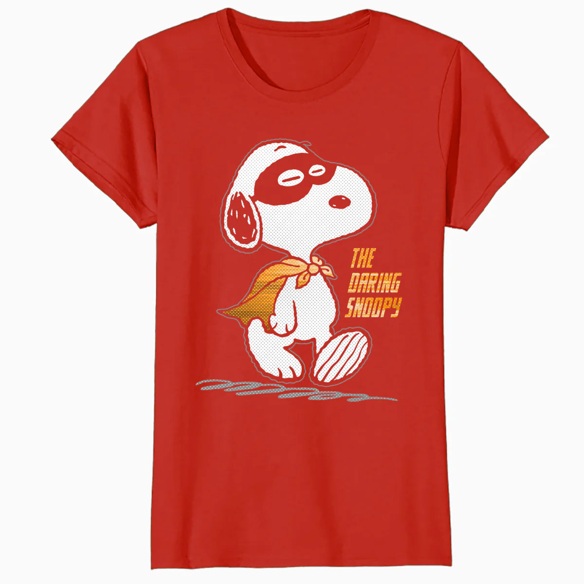 Peanuts Snoopy The Daring Superhero Retro 80s 90s Cartoon Official Women's SKINNY FIT T-Shirt