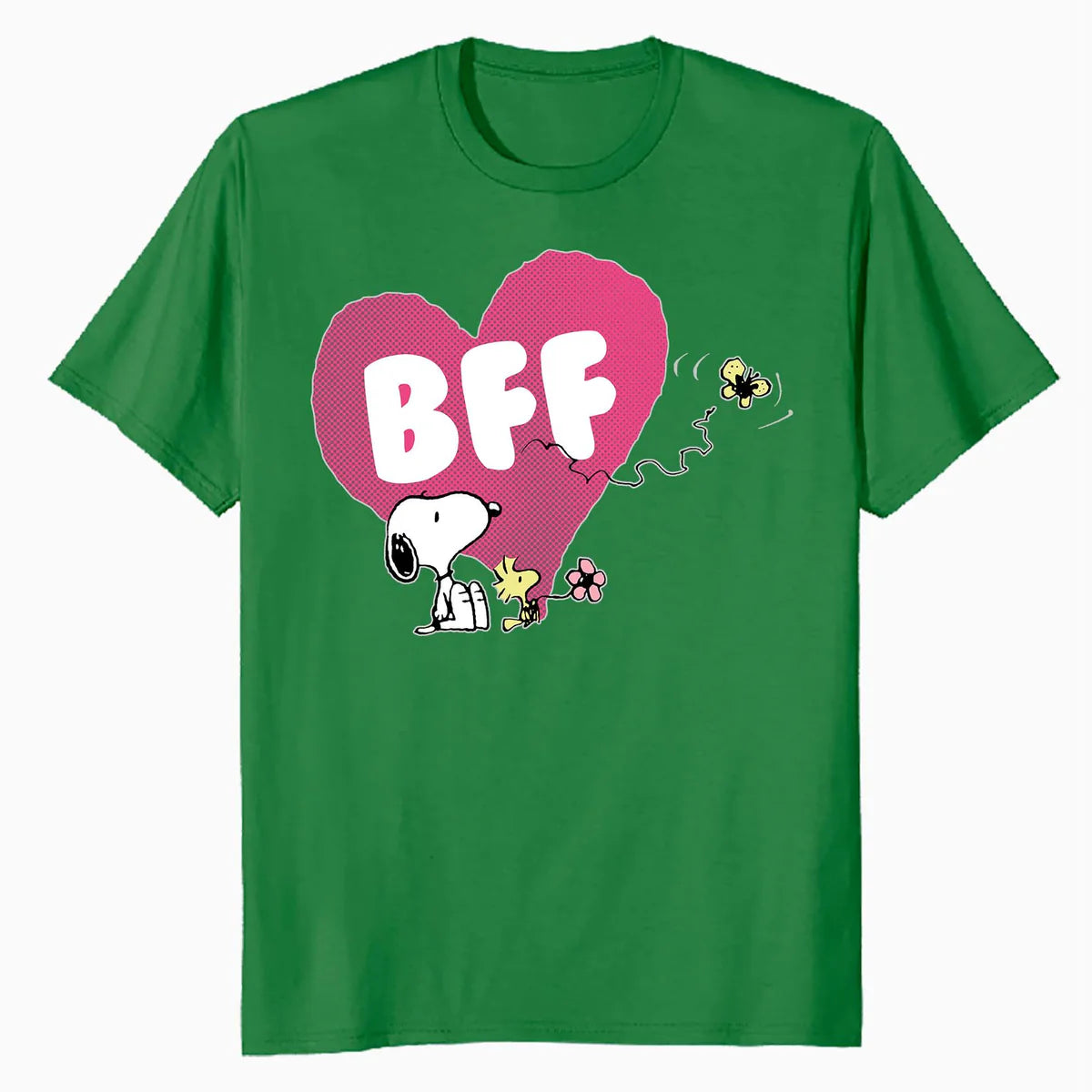 Peanuts Snoopy Woodstock BFF Pink Heart Vintage Classic Official Men's T-Shirt