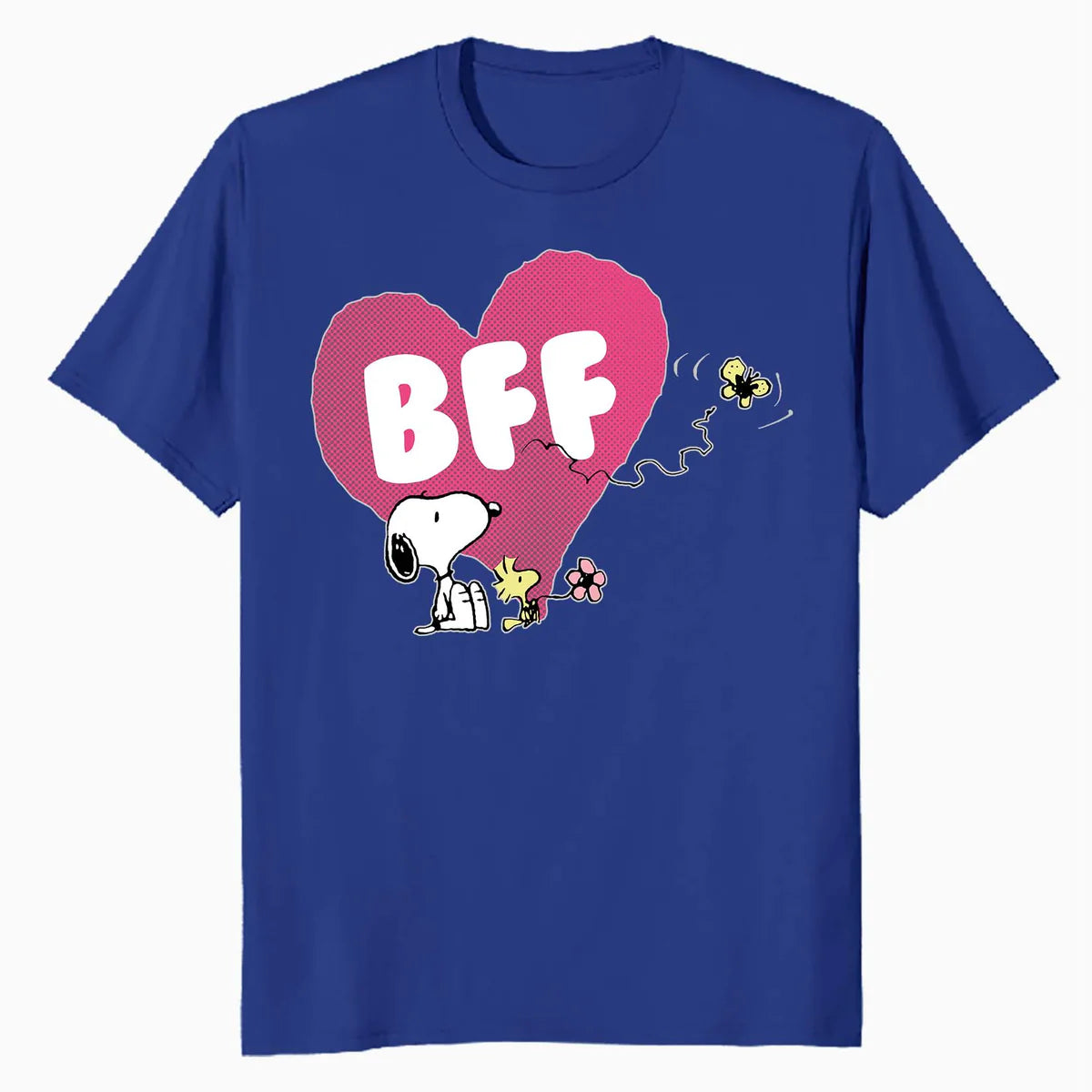 Peanuts Snoopy Woodstock BFF Pink Heart Vintage Classic Official Men's T-Shirt