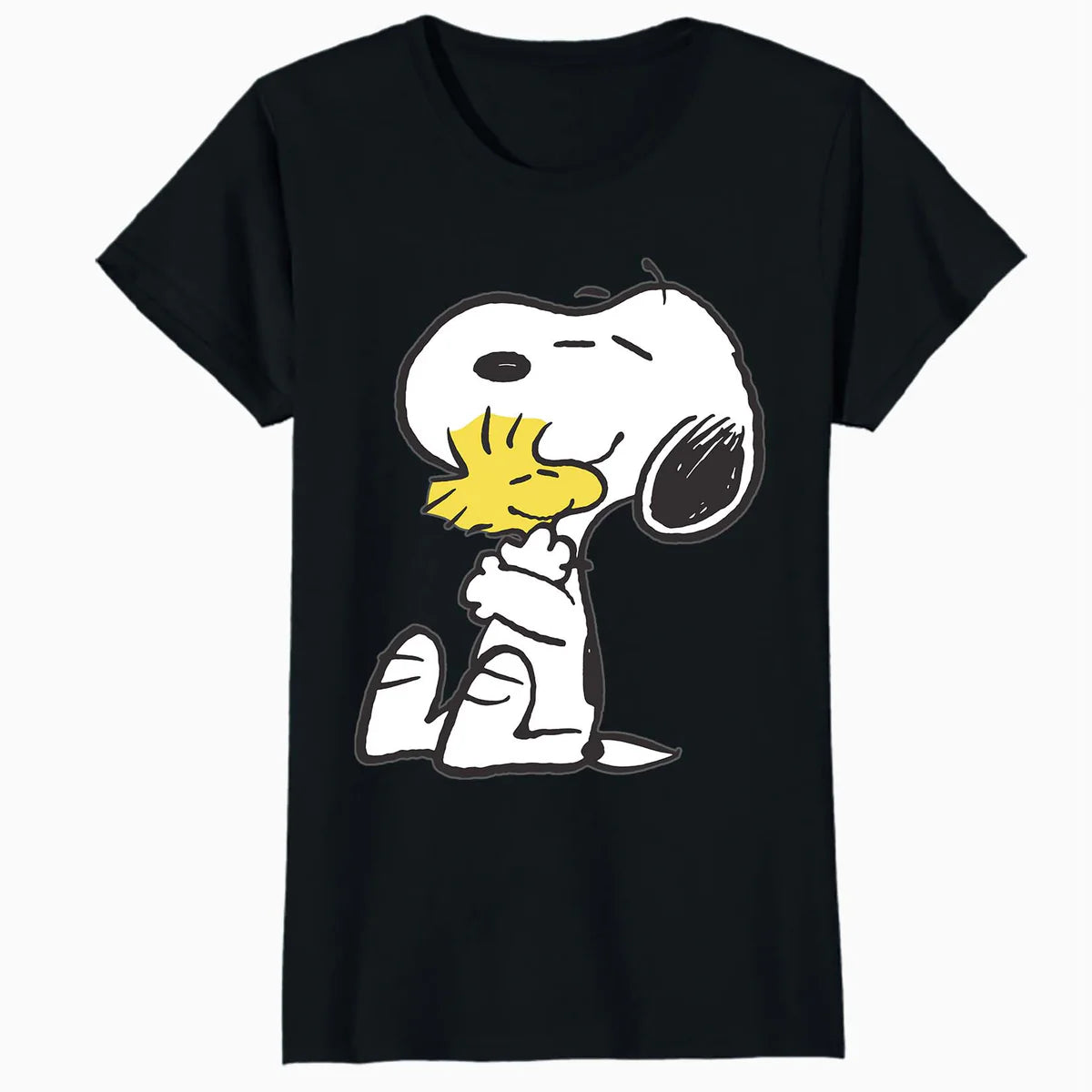 Peanuts Snoopy Woodstock Vintage Hug BFFs Love Retro 80s 90s Official Women's SKINNY FIT T-Shirt