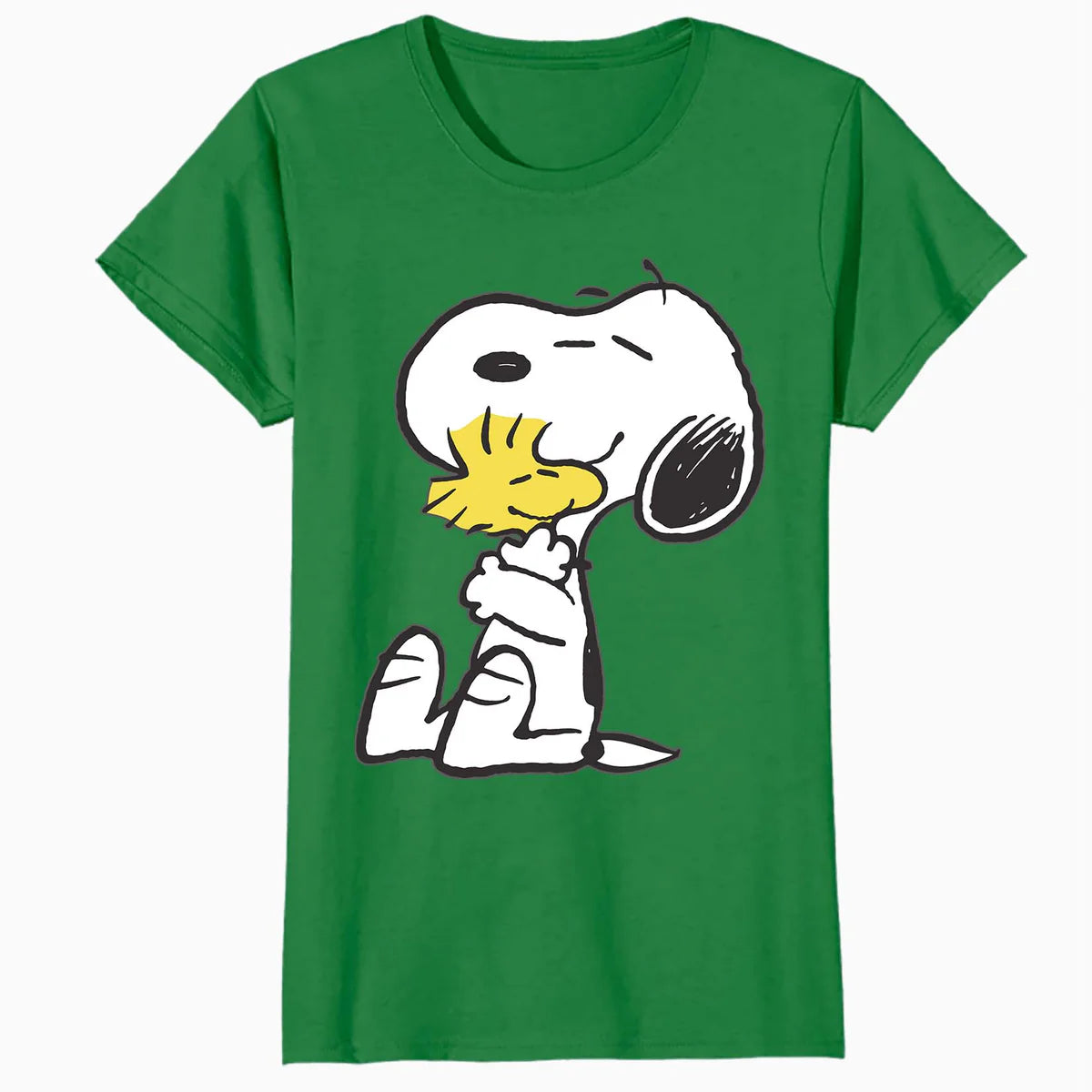 Peanuts Snoopy Woodstock Vintage Hug BFFs Love Retro 80s 90s Official Women's SKINNY FIT T-Shirt