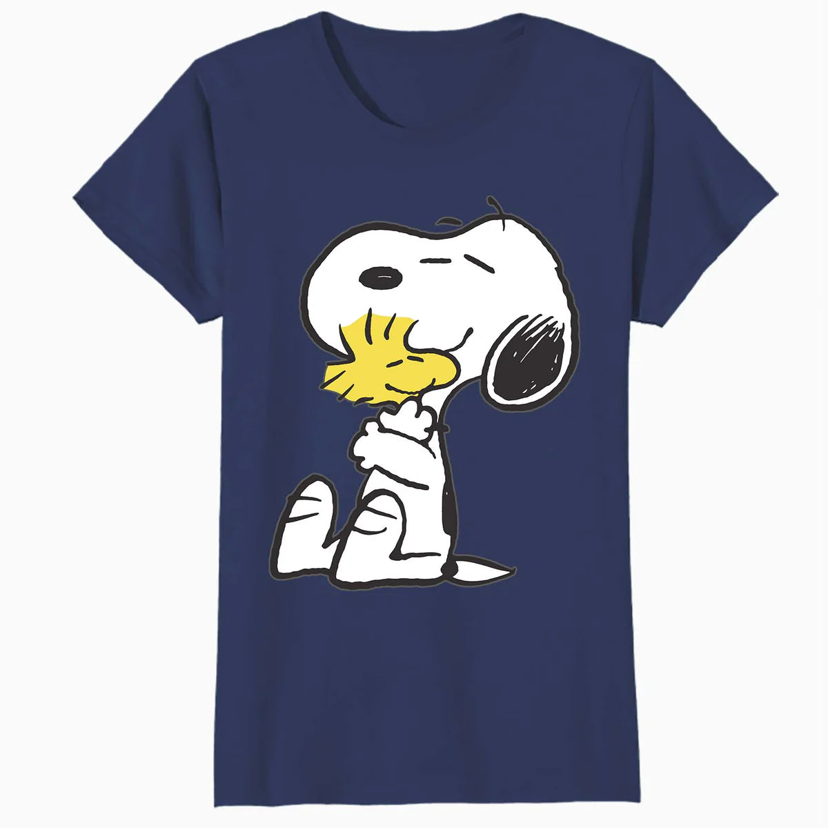 Peanuts Snoopy Woodstock Vintage Hug BFFs Love Retro 80s 90s Official Women's SKINNY FIT T-Shirt